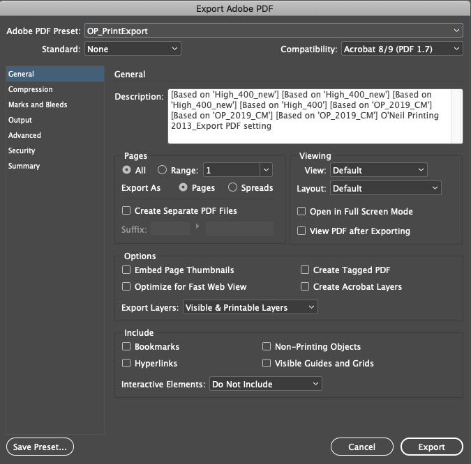 Convert InDesign Step 1