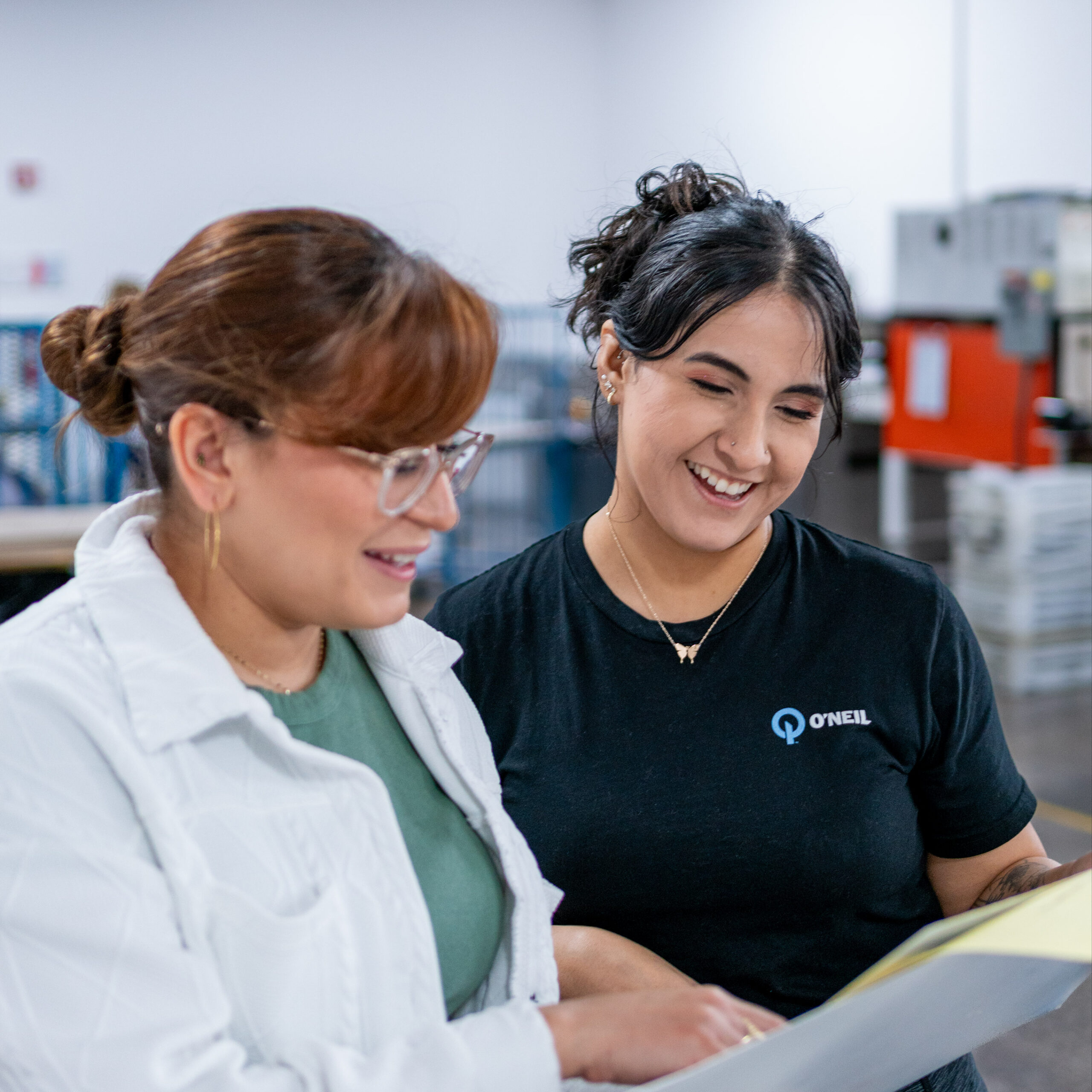 Production employees confirming project details