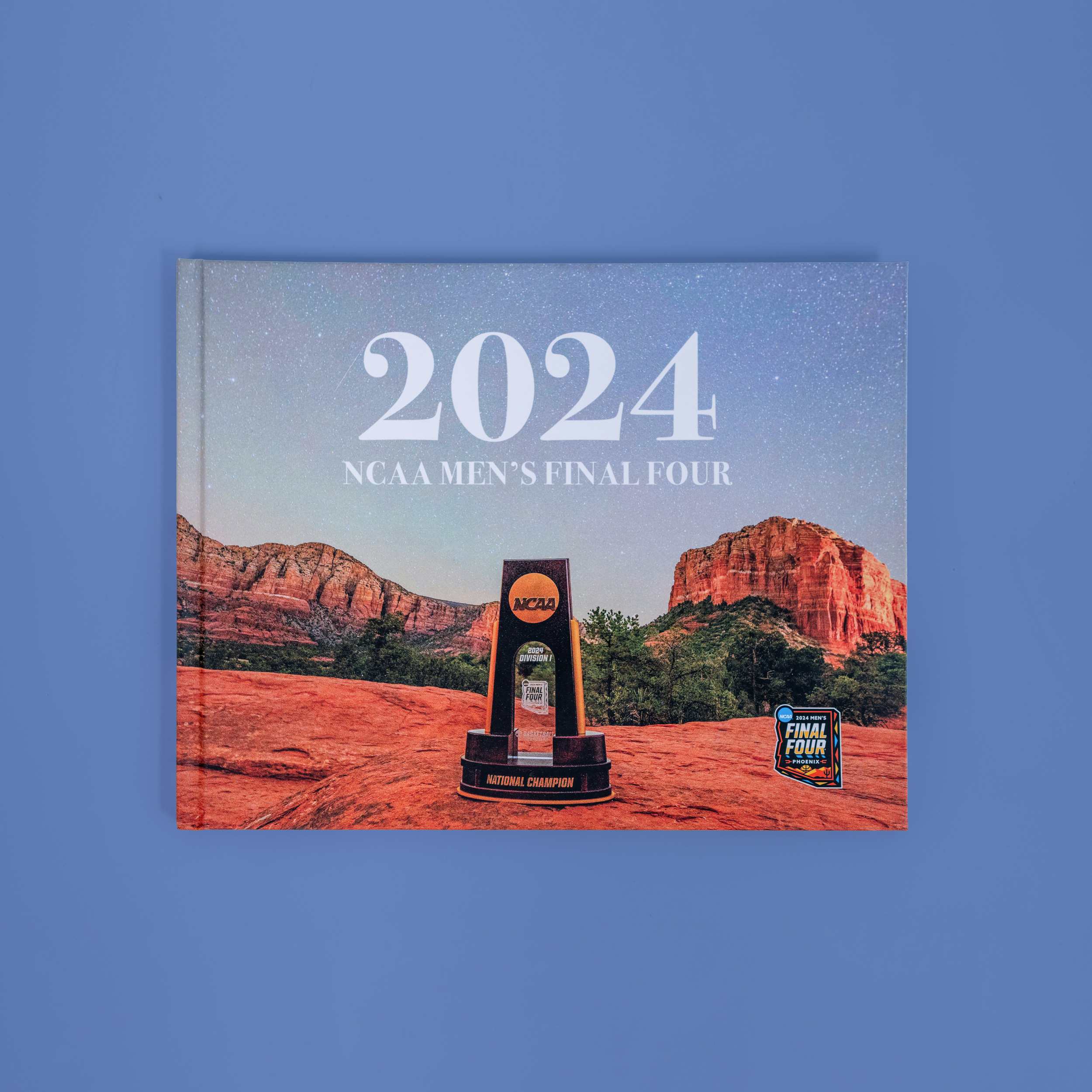 NCAA Mens Final Four book cover on a blue background