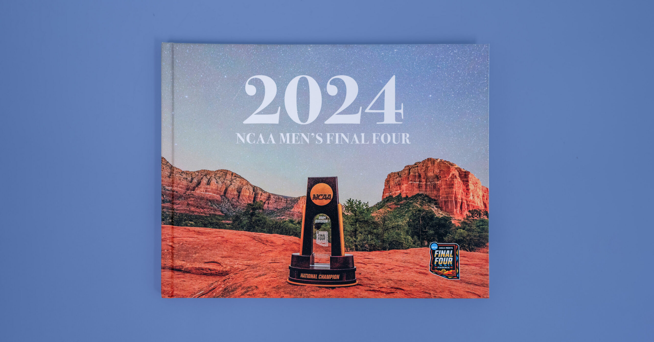 NCAA Mens Final Four book cover on a blue background