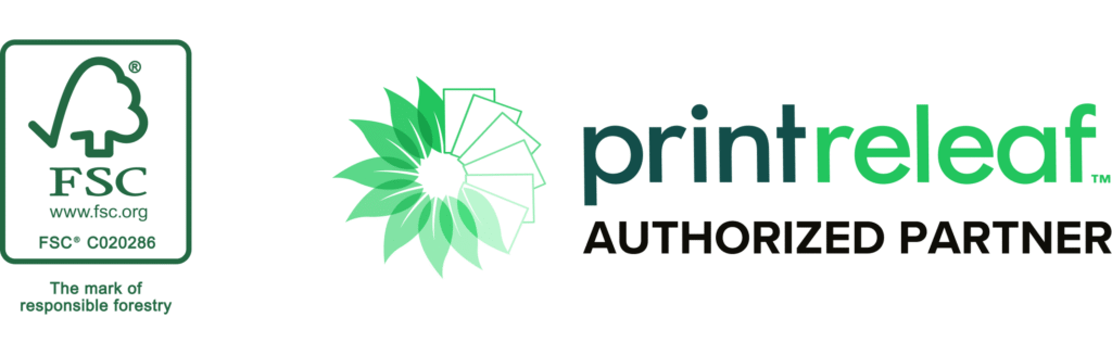 FSC and PrintReleaf logos