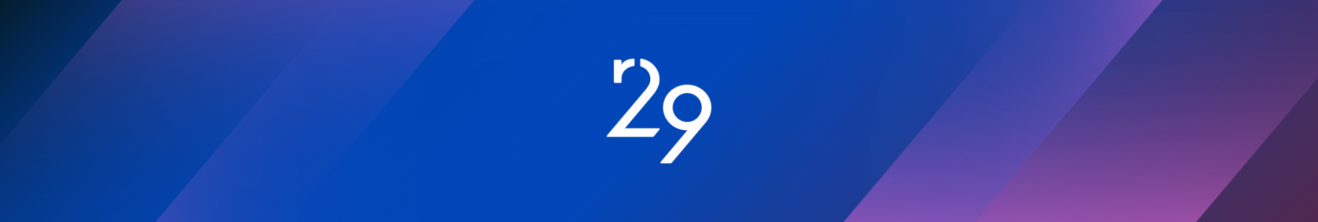 Rule29 logomark against a purple to blue gradient
