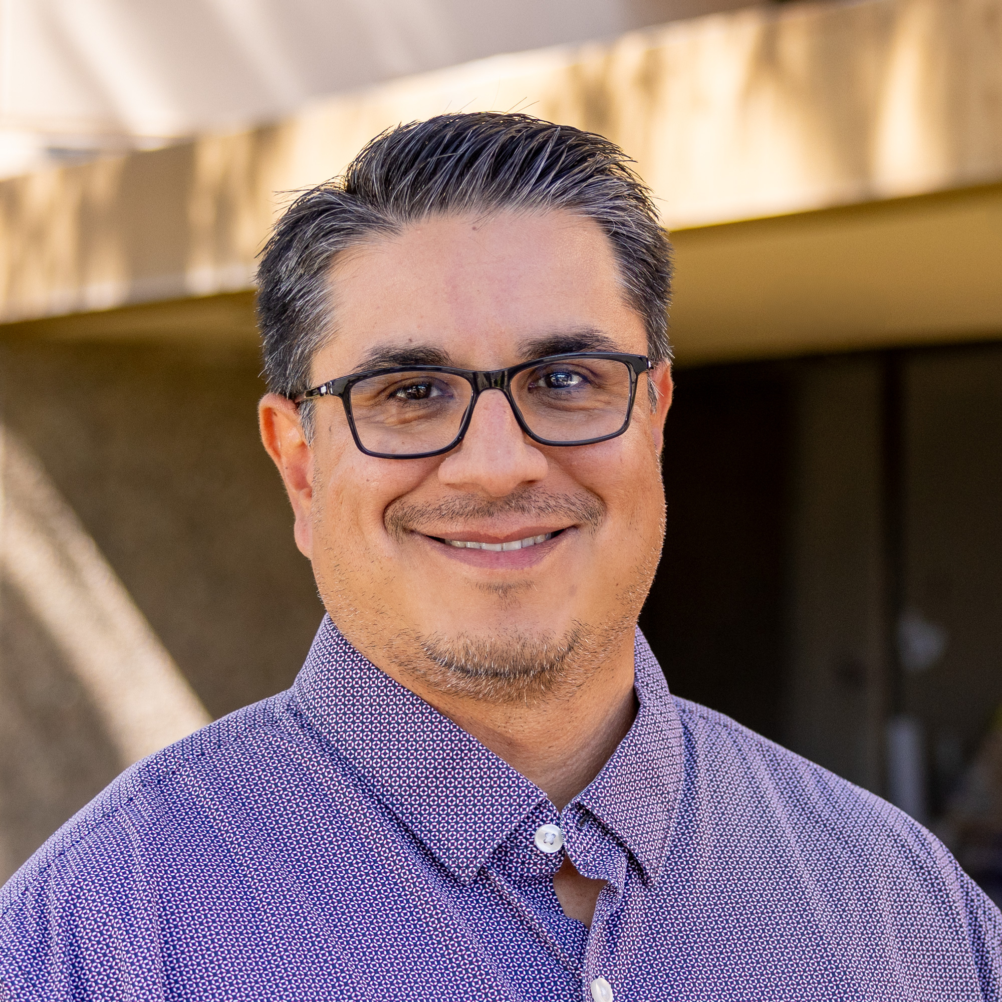 Rich smiling outdoors